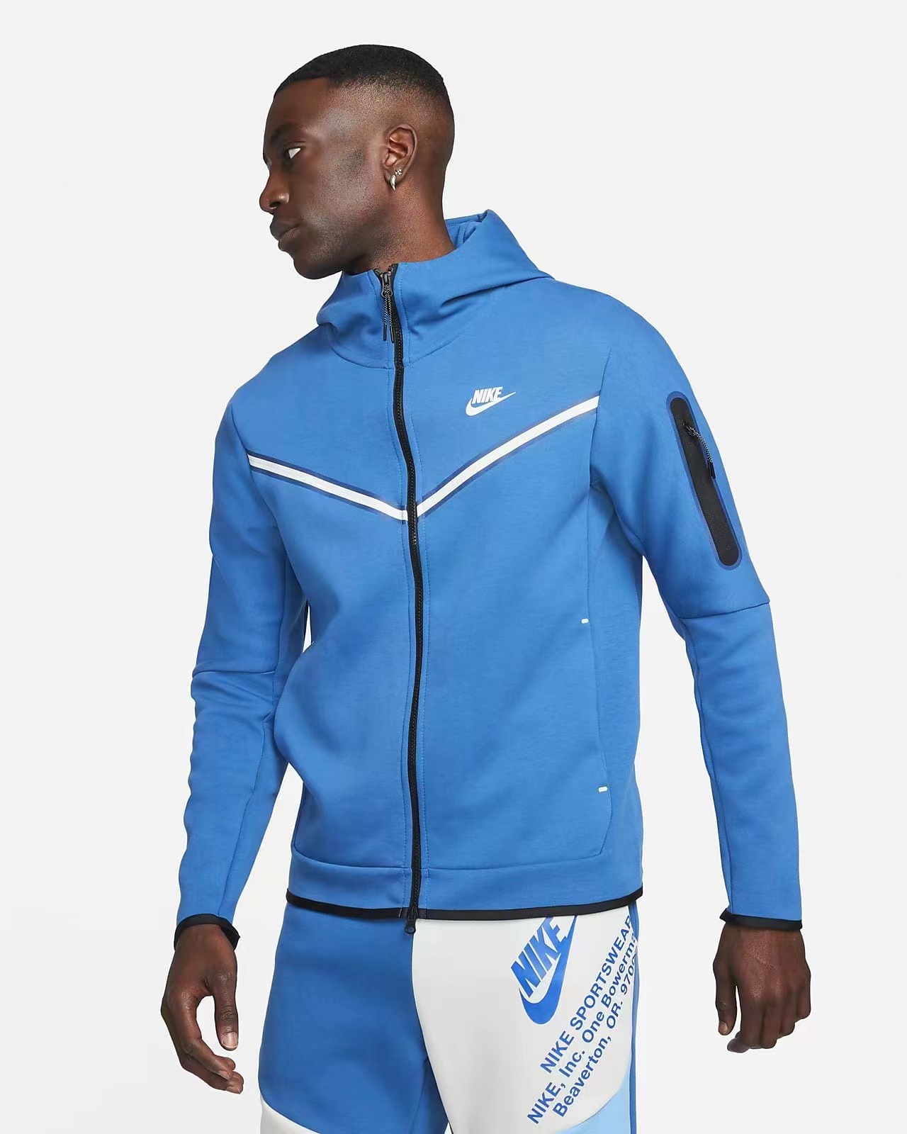 NIKE TECH TRACKSUIT MARINA BLUE SPORTY.IL